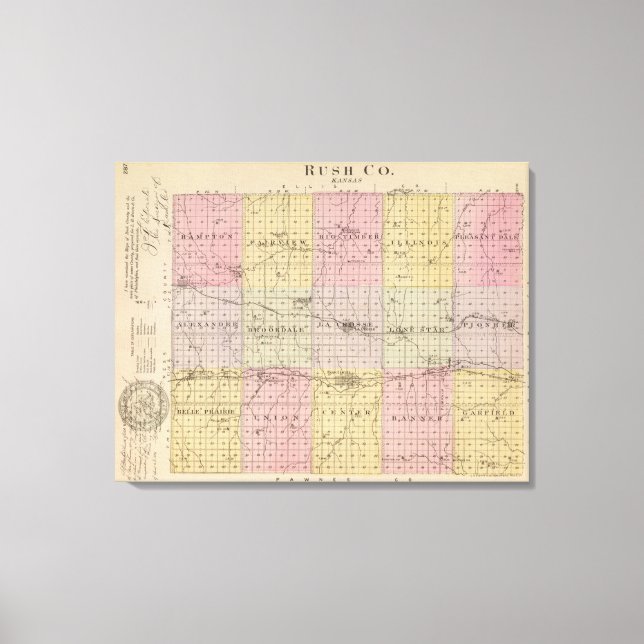 Lienzo Condado de Rush, Kansas (Anverso)