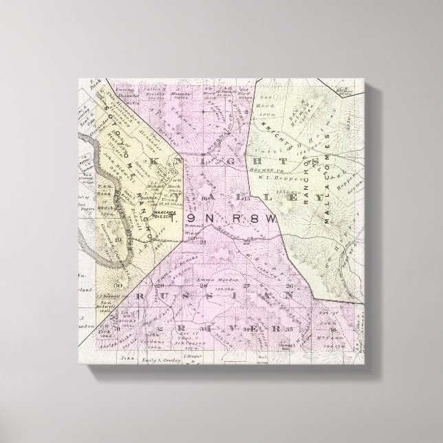 Lienzo Condado de Sonoma, California 9 (Anverso)