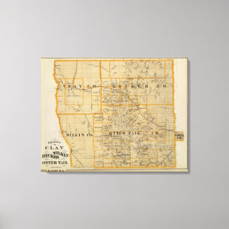 Lienzo Condados de Clay, Wilkin, Becker, Minnesota