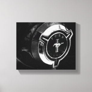 Lienzo Conductor de detalles del coche clásico del múscul