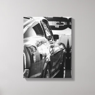 Lienzo Conductor de detalles del coche clásico del múscul
