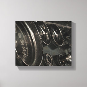 Lienzo Conductor del salpicadero del coche clásico del mú