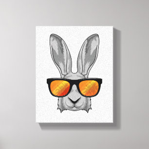 Lienzo Conejo con gafas de sol