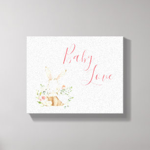 Lienzo Conejo de conejo rosa