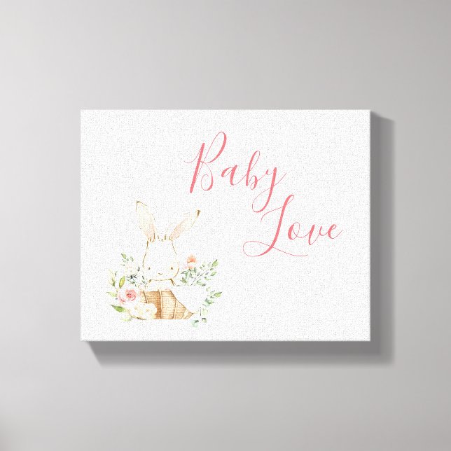 Lienzo Conejo de conejo rosa (Anverso)