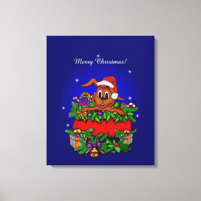 Lienzo Conejo de Navidad (Anverso)