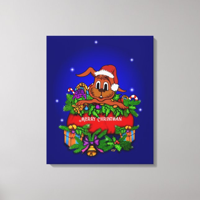Lienzo Conejo de Navidad (Anverso)
