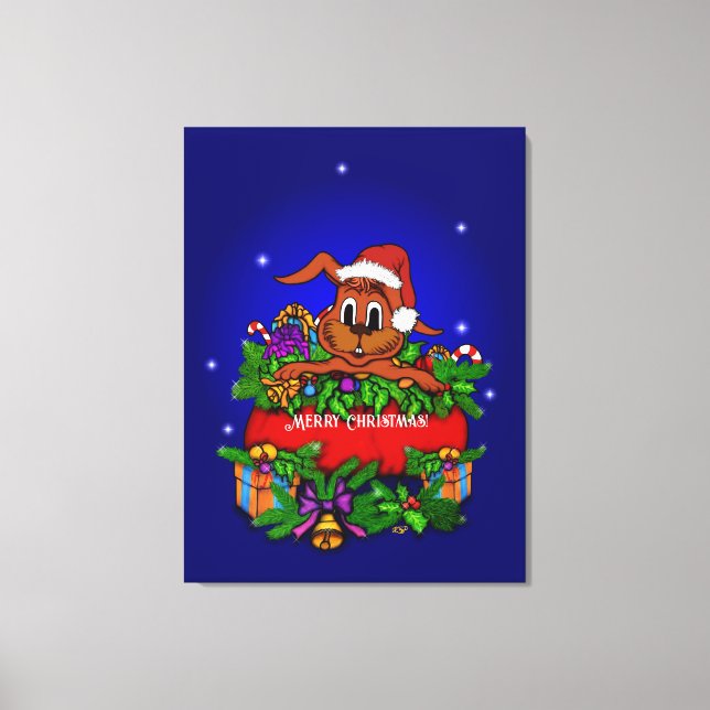 Lienzo Conejo de Navidad (Anverso)
