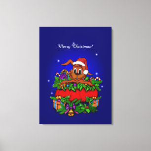 Lienzo Conejo de navidades