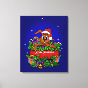 Lienzo Conejo de navidades