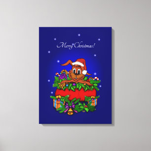 Lienzo Conejo de navidades
