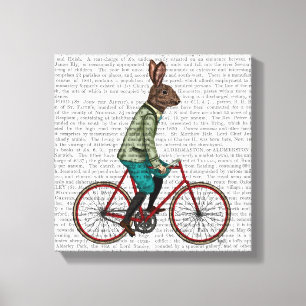 Lienzo Conejo en bicicleta