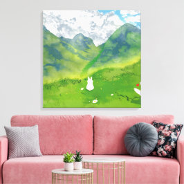 Lienzo Conejo lindo en Mountain View