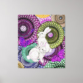 Lienzo Conejos abundantes