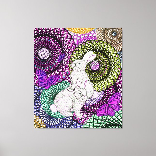 Lienzo Conejos abundantes (Anverso)