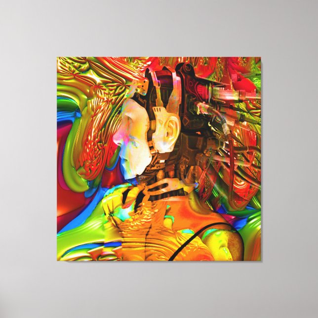 Lienzo Conexión Robot (Anverso)