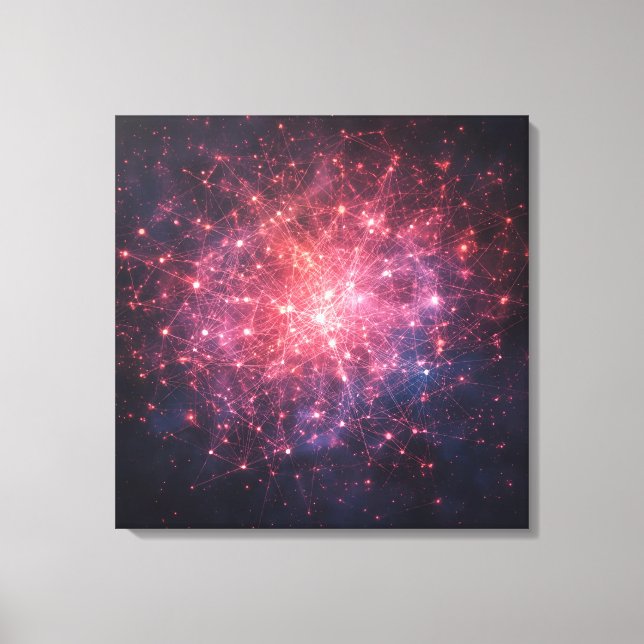 Lienzo Conexiones lúgubres: un paisaje de ensueño digital (Anverso)