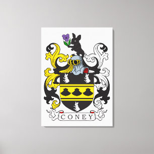 Lienzo Coney Family Crest