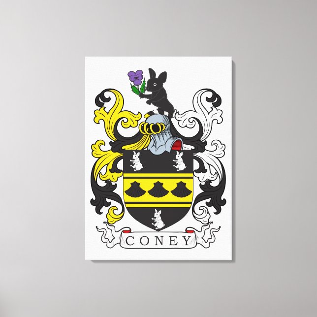 Lienzo Coney Family Crest (Anverso)