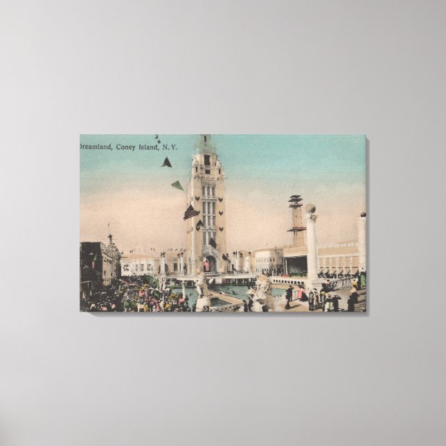 Lienzo Coney Island, NY - Dreamland Ride (Anverso)