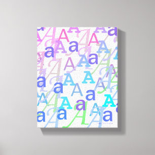 Lienzo Confeti de Letras "A"