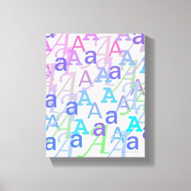 Lienzo Confeti de Letras "A" (Anverso)