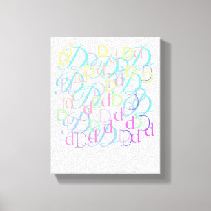 Lienzo Confeti de Letras "D"