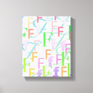 Lienzo Confeti de Letras "F"