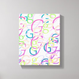 Lienzo Confeti de Letras "G"