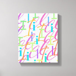 Lienzo Confeti de Letras "I"