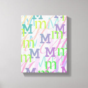 Lienzo Confeti de Letras "M"
