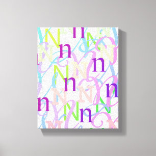 Lienzo Confeti de Letras "N"