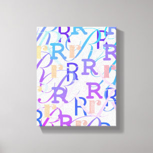 Lienzo Confeti de Letras "R"