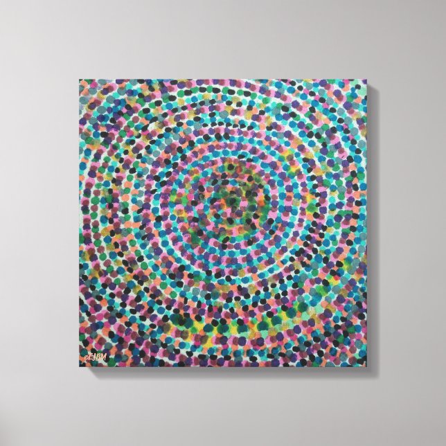 Lienzo Confetti Spirals Stretched Canvas Print (Anverso)