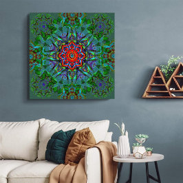 Lienzo Confianza textil mandala