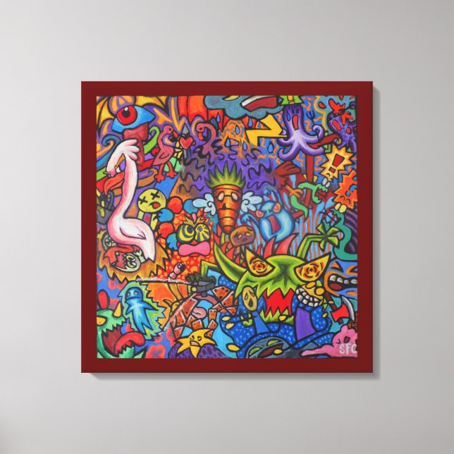 Lienzo Confusion By Squid Fear City (2.5) (Anverso)