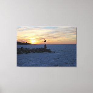 Lienzo Congelado en el tiempo del atardecer