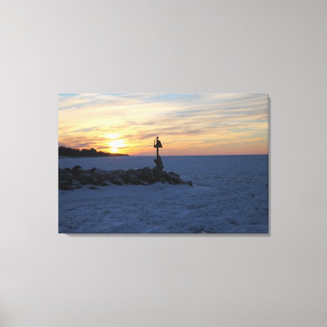 Lienzo Congelado en el tiempo del atardecer (Anverso)