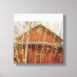 Lienzo Connecticut Barn En Otoño