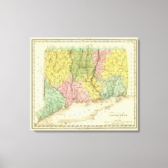 Lienzo Connecticut US (Anverso)