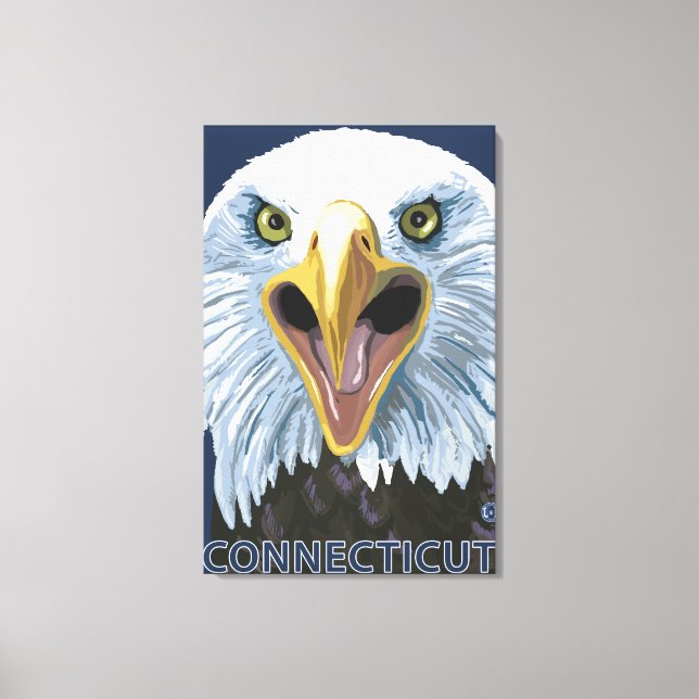 Lienzo ConnecticutEagle Arriba Cerrar (Anverso)