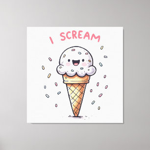 Lienzo Cono de helado I Scream con grageas