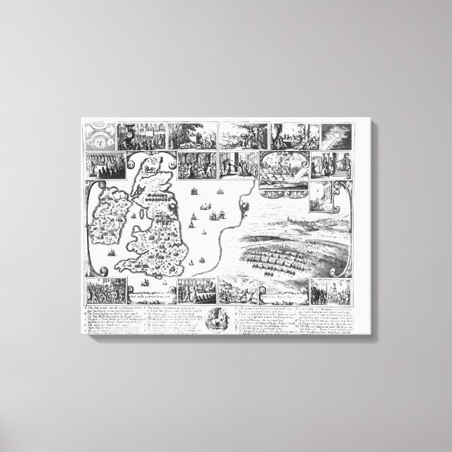 Lienzo Conquistas de Gustavus II Adolphus (Anverso)