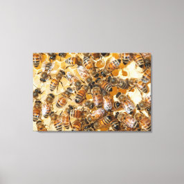 Lienzo Conservación de abejas en la granja de miel de Arl
