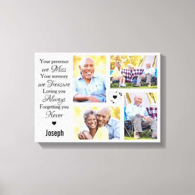 Lienzo Conservación del recuerdo del Collage de fotos de  (Anverso)