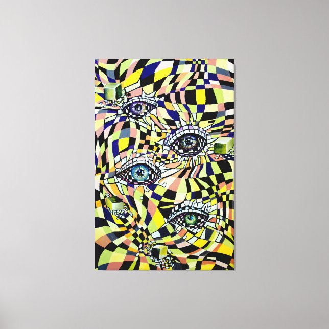 Lienzo Conspiración de todas las imágenes de acuarela de  (Anverso)