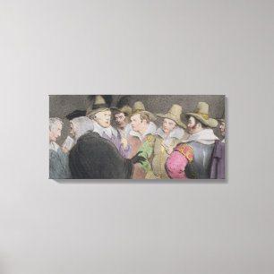 Lienzo Conspiración para inflar el Parlamento, (bocetos d