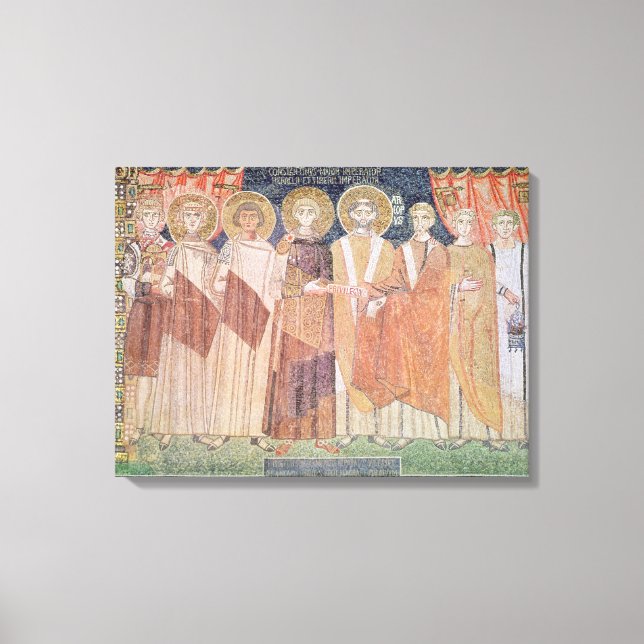 Lienzo Constantine IV concede privilegios a Bishop (Anverso)