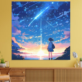Lienzo constelación con estrellas de tiro