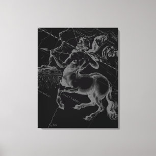 Lienzo Constelación de Sagittarius Hevelius alrededor de 